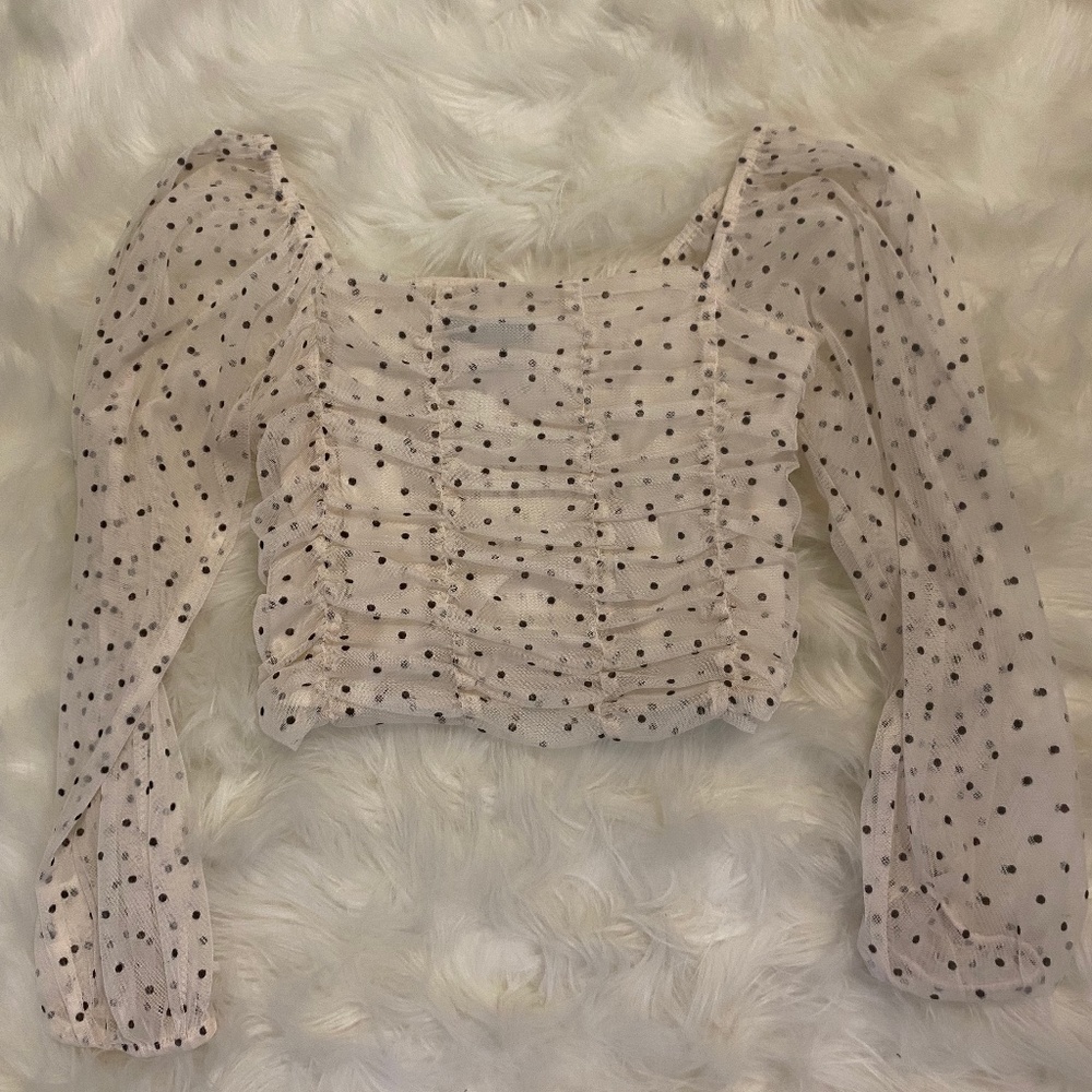 Bershka Polka Dot Blouse Top